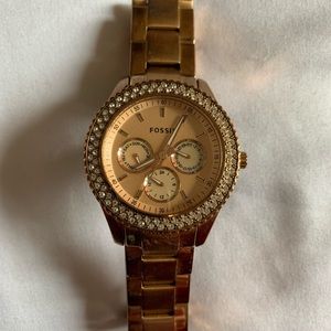 Fossil rose gold watch